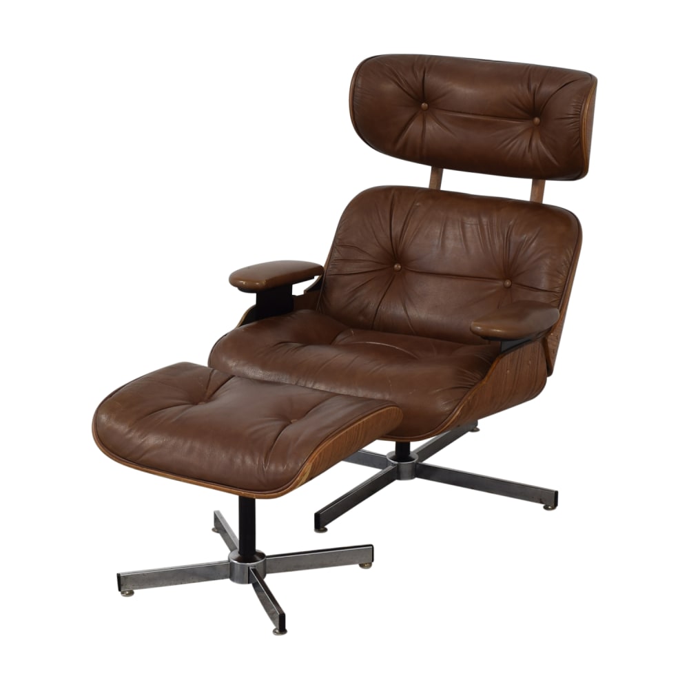 Componist Agrarisch Belegering 68% OFF - Charlton Replica Eames Chair & Ottoman / Chairs