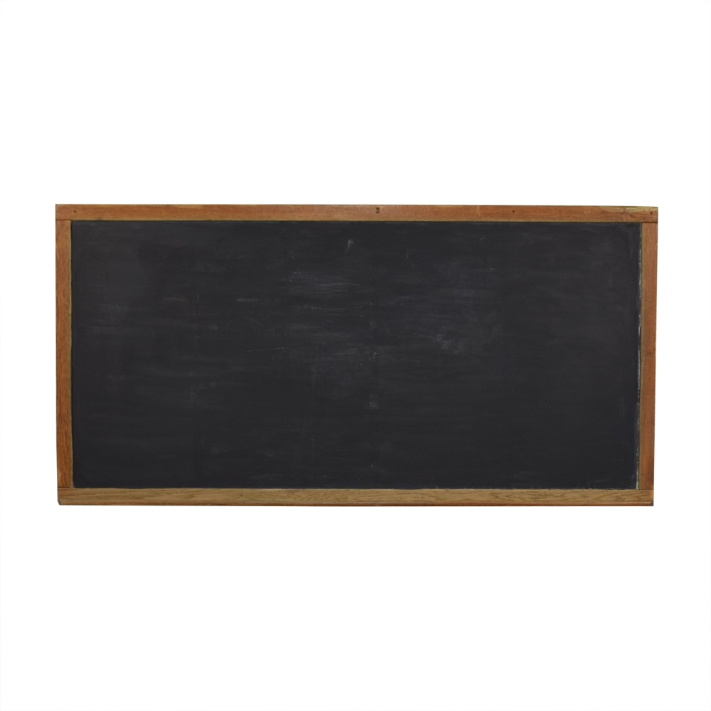 Classic Schoolhouse Black Chalkboard - Blue/Grey Barnwood Frame