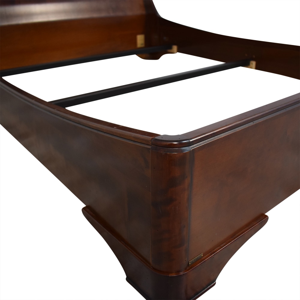 Grange French Louis Philippe Cherry Wood Queen Size Sleigh Bed at