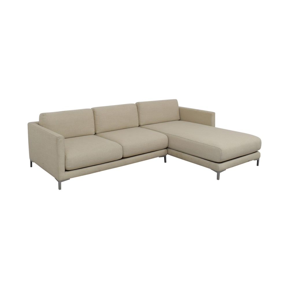 47% OFF - CB2 CB2 District Sectional Sofa with Chaise / Sofas