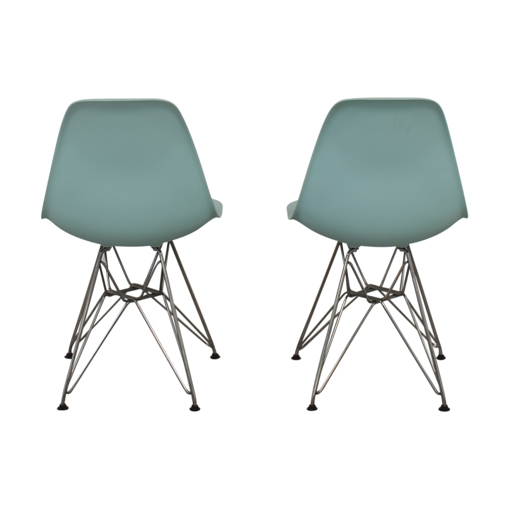 Herman Miller Eames Molded Plastic Used Side Chair, Aqua Sky - National  Office Interiors and Liquidators