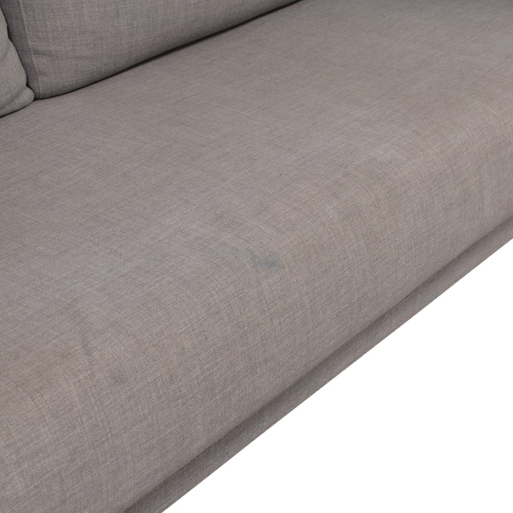 Cb2 Tandom Microgrid Grey Sleeper Sofa