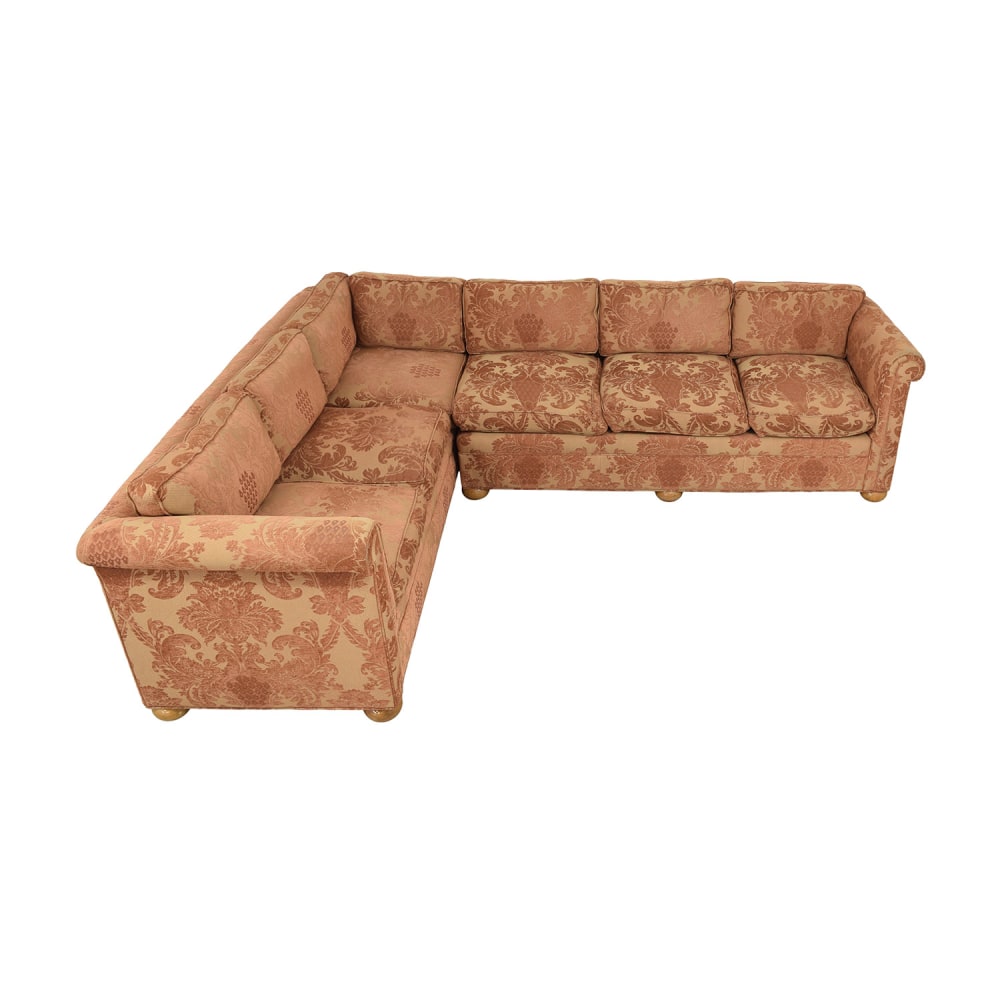 Custom Brocade Sectional Sofa 89 Off Kaiyo   Custom Brocade Sectional Sofa Used 