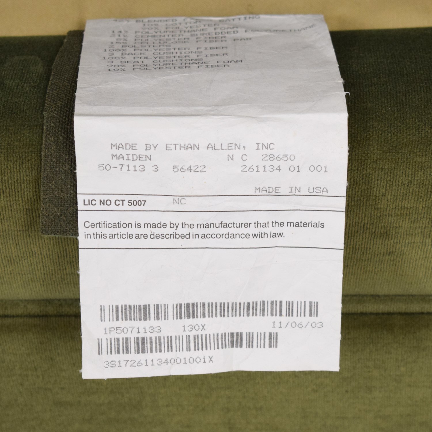 Ethan Allen Paramount Panel Arm Sofa | 88% Off | Kaiyo