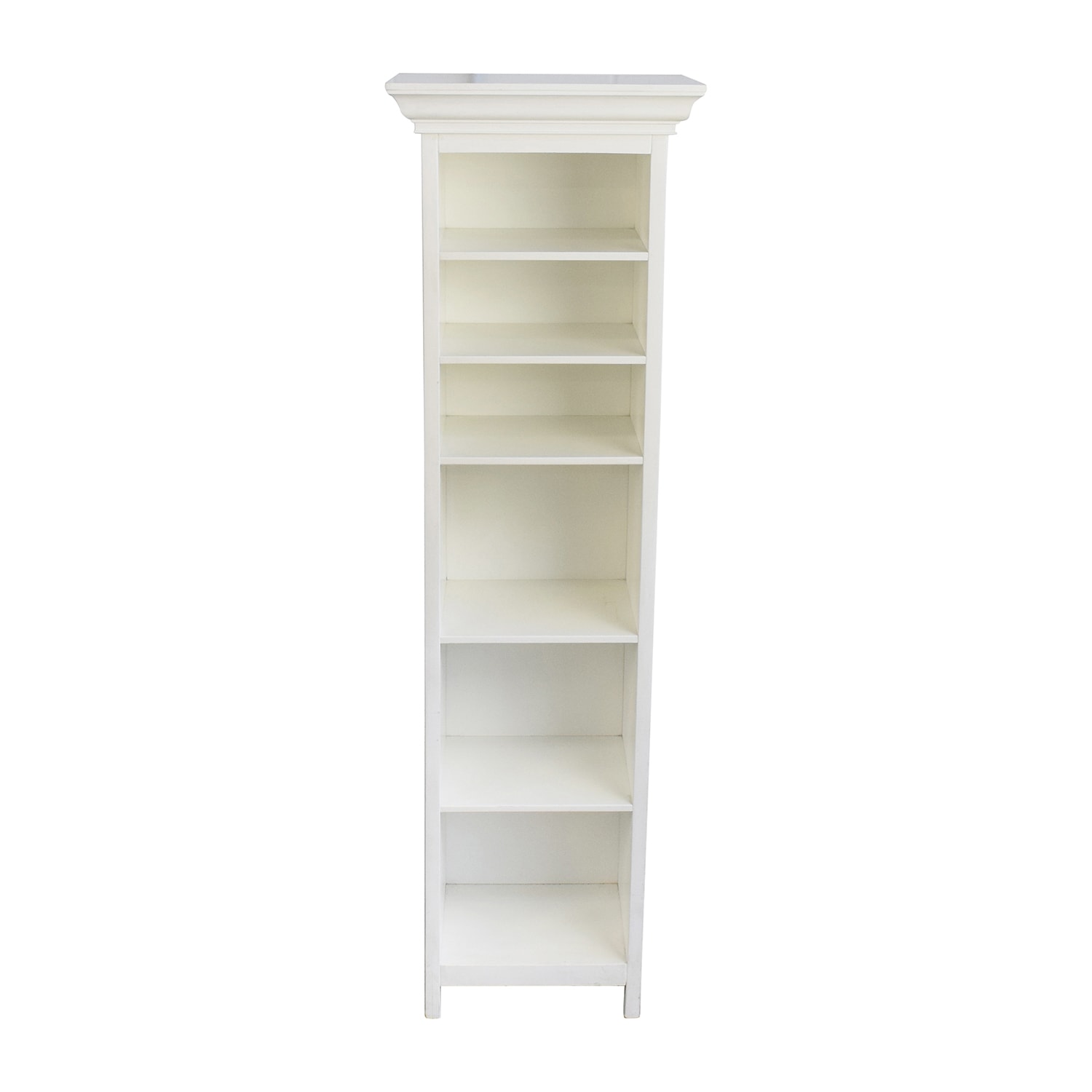 Pottery Barn White Wood Linen Shelf / Storage