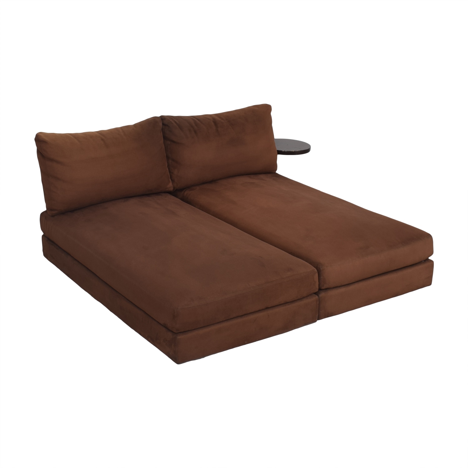 King Furniture King Furniture Suede Chaise Sectional with Table Attachment Sectionals