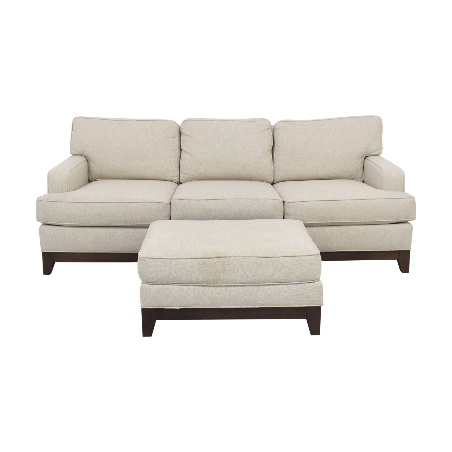 Ethan Allen Ethan Allen Arcata Sofa with Ottoman on sale