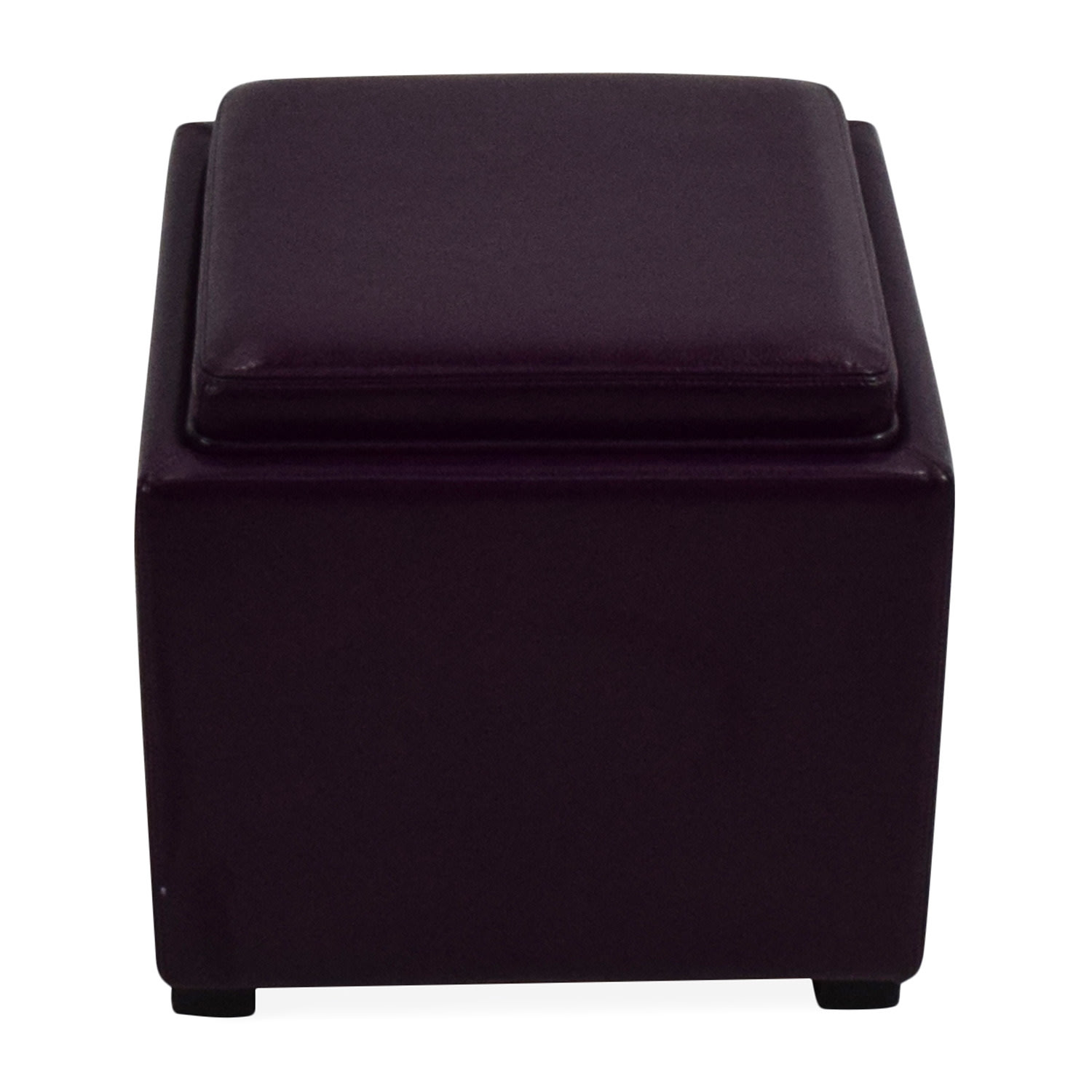 Crate & Barrel Leather Storage Ottoman | 73% Off | Kaiyo