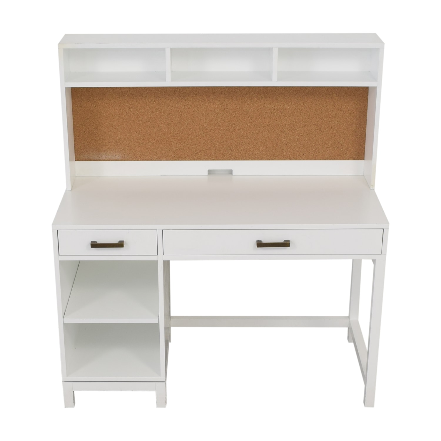 Kids Parke White Desk and Hutch