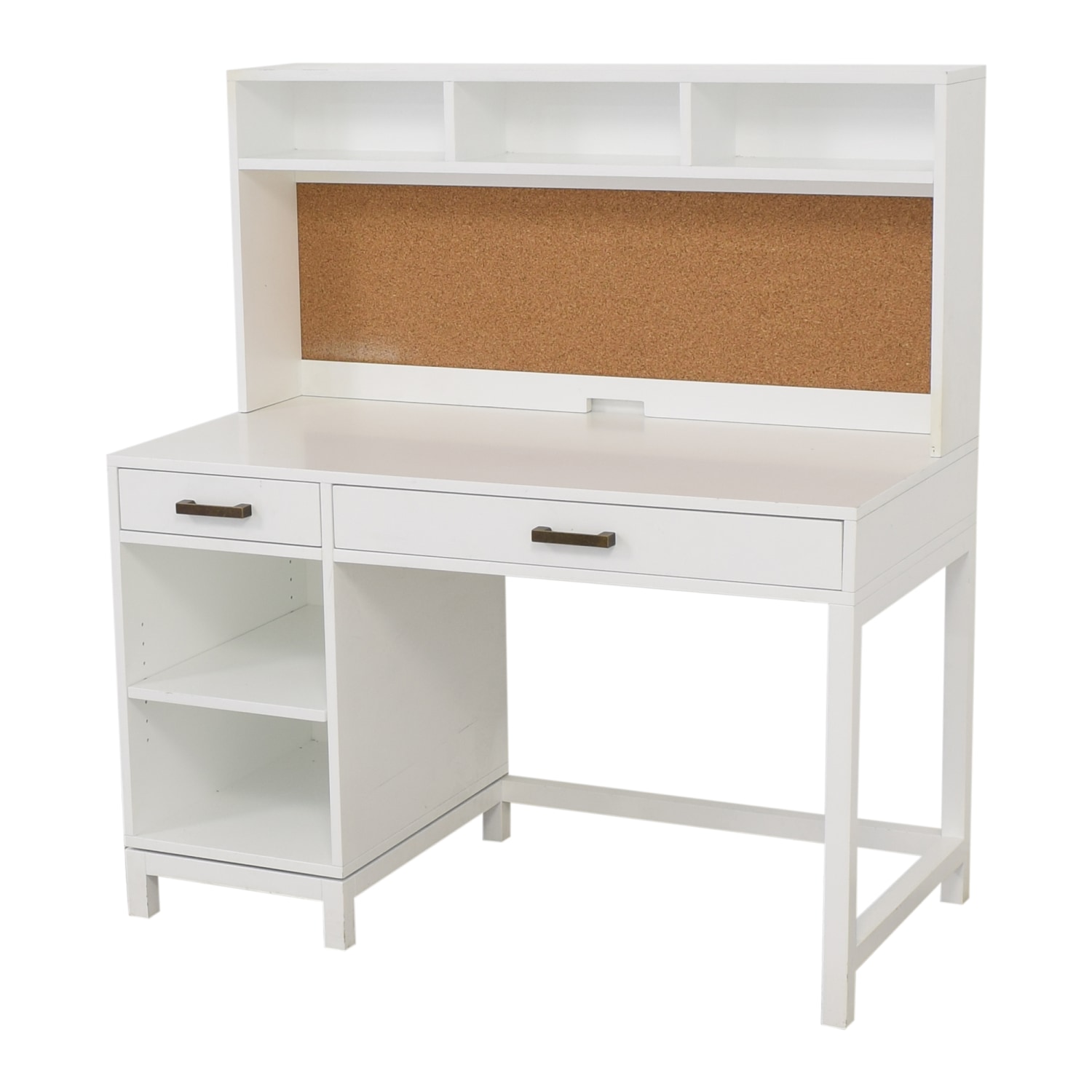 Kids Parke White Desk and Hutch