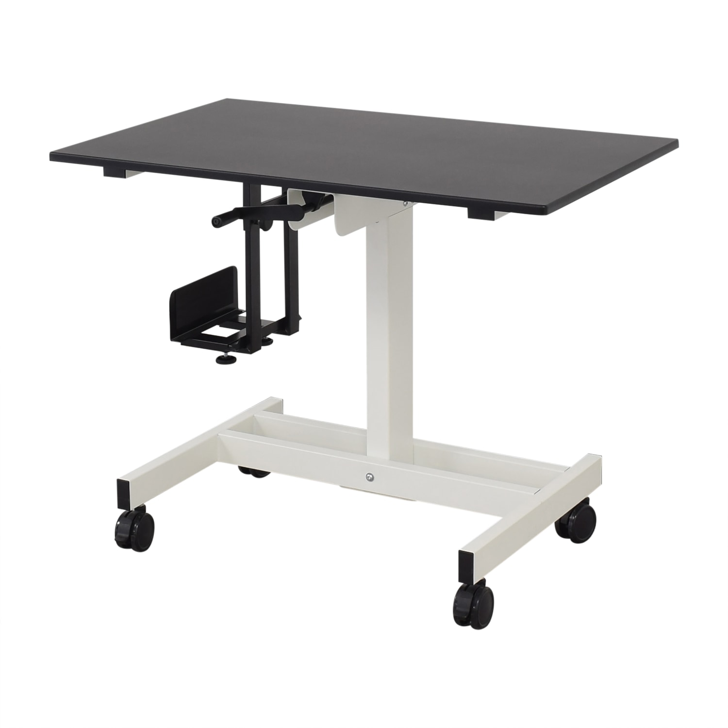 Stand Up Desk Store Stand Up Desk Store Single Column Stand Up Desk with CPU Holder ct