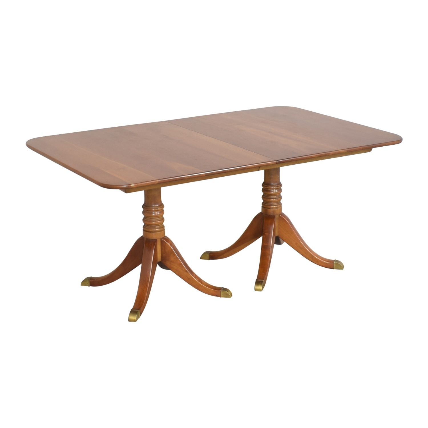 Stickley Furniture Stickley Furniture Double Pedestal Extendable Dining Table brown