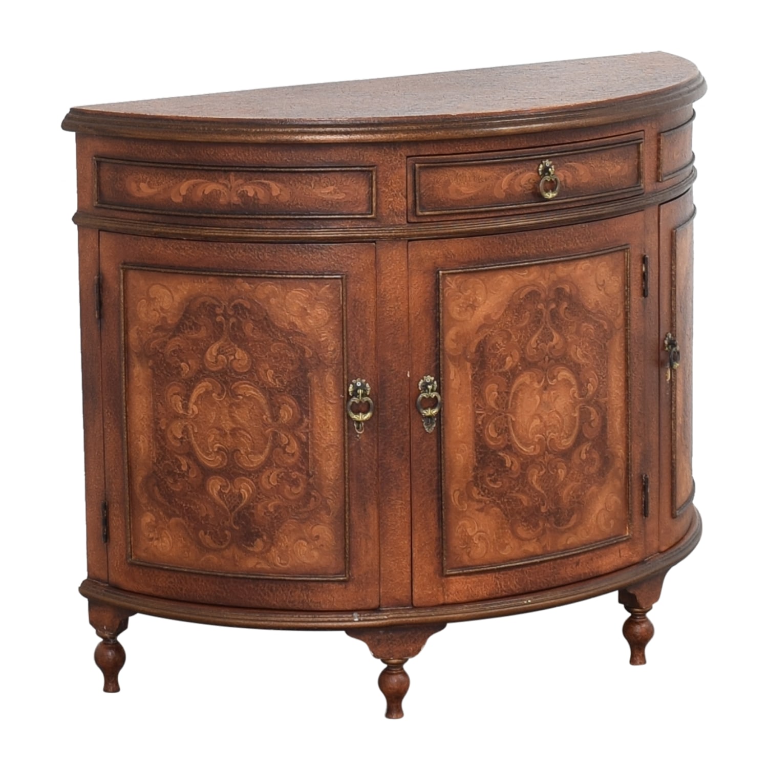 Used Half Round Accent Cabinet 