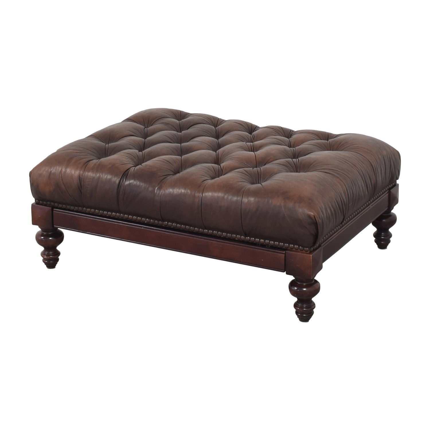 At Auction: DIRECTIONAL ROLLING OTTOMAN FOOTSTOOL. UNMARKED