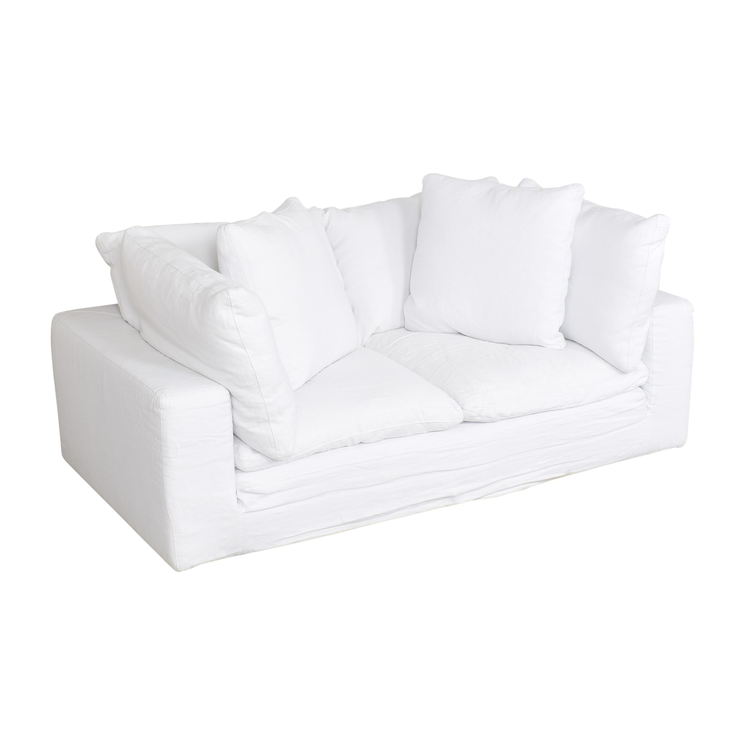Restoration Hardware Cloud Leather Two-Seat-Cushion Sofa, 76% Off
