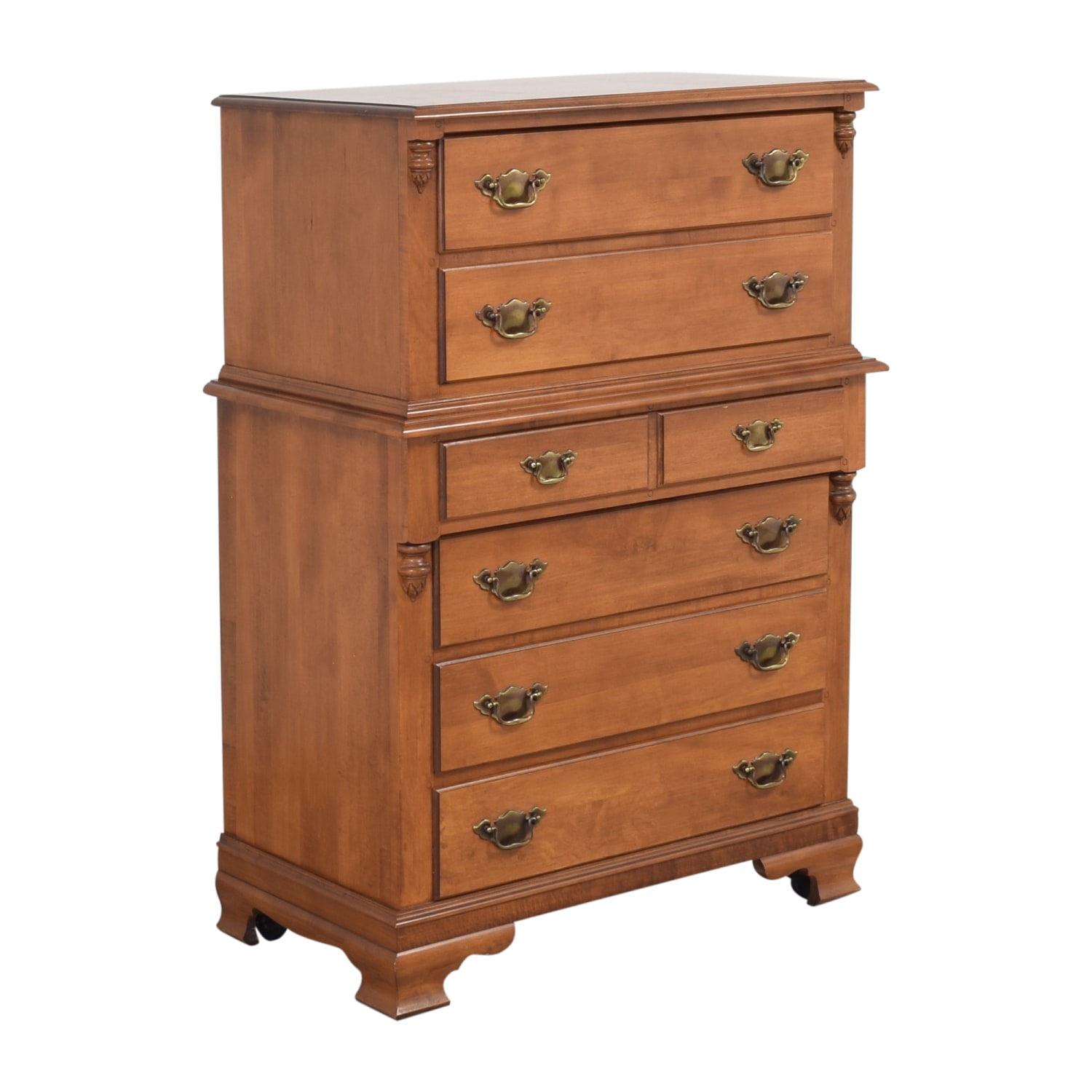 Tell City Chair Co. Young Republic maple 5 drawer chest; 37-1216 - R.H.  Lee & Co. Auctioneers