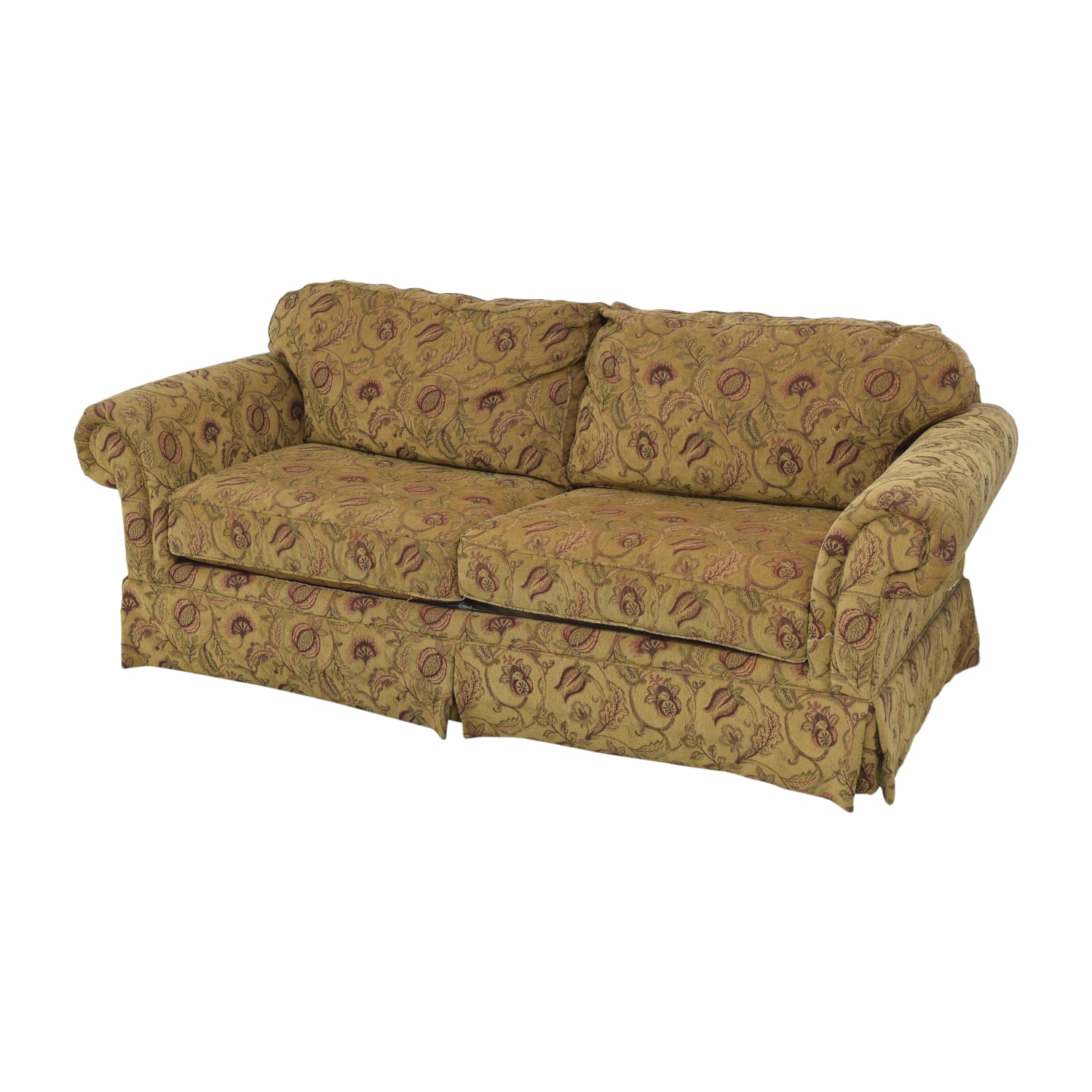 Broyhill Furniture Two Cushion Skirted Sofa 84 Off Kaiyo