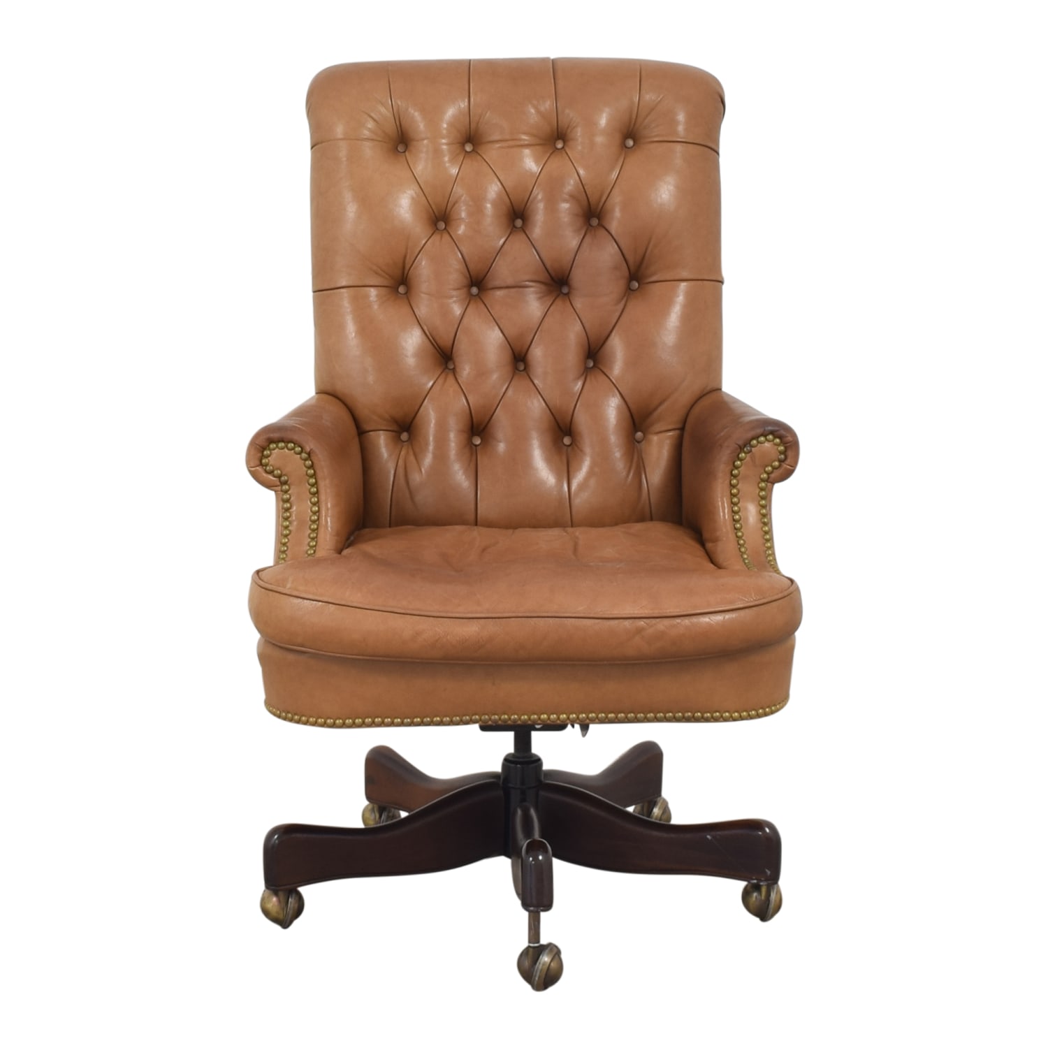 Hickory Chair Tufted Swivel Desk Chair sale