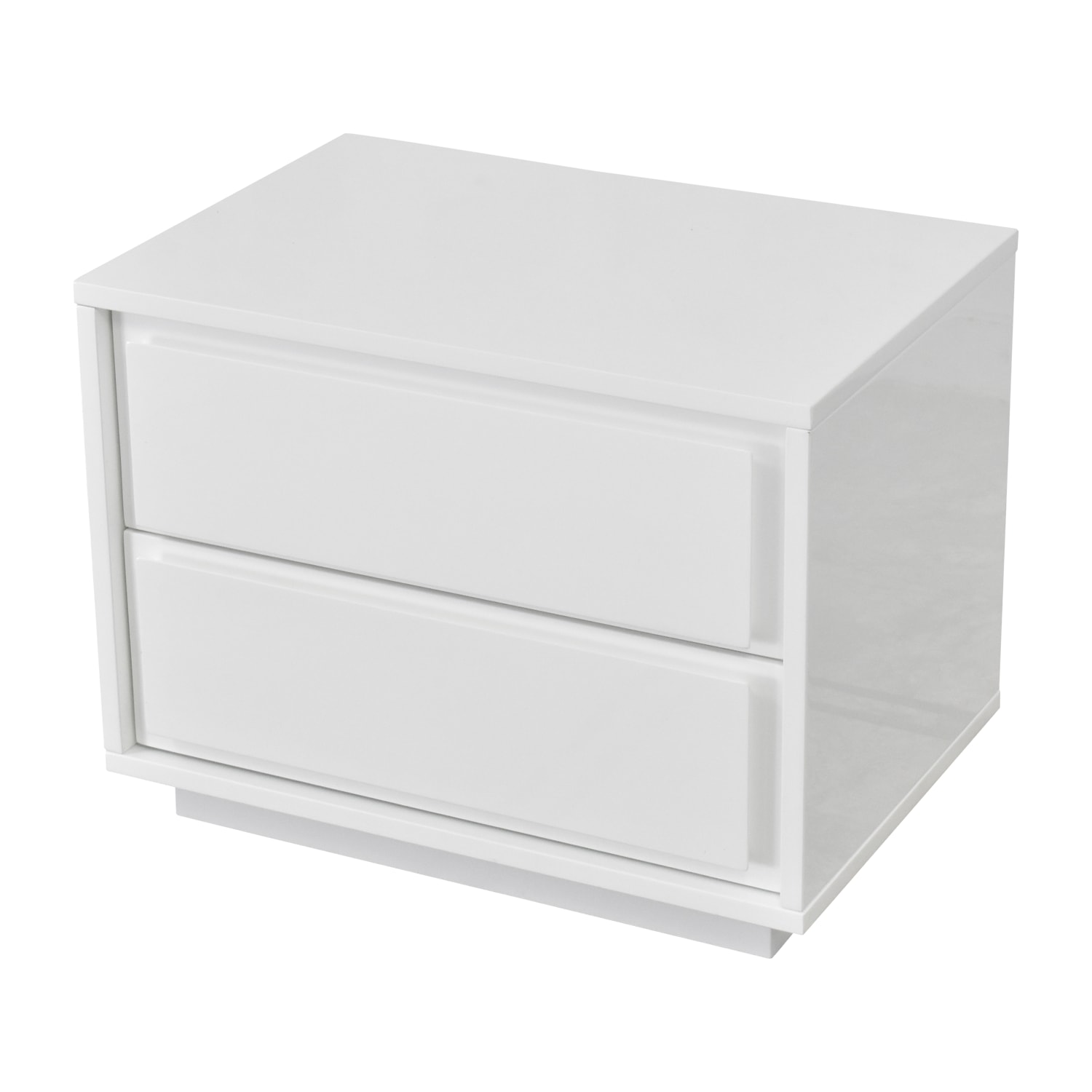 Kepner 2 Drawer Nightstand Color White High Gloss