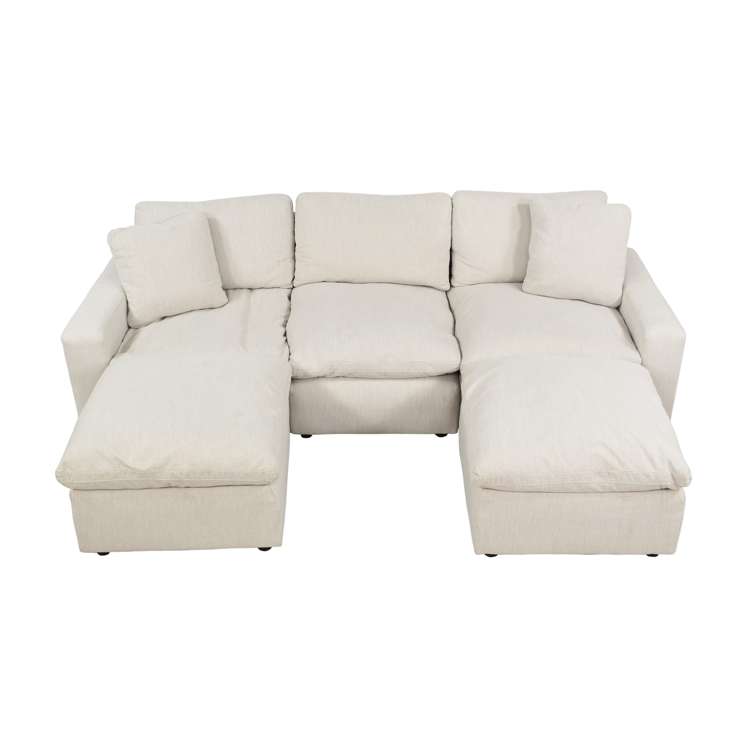 buy Ashley Furniture Savesto Three-Piece Modular Sofa with Ottomans Ashley Furniture Sofas