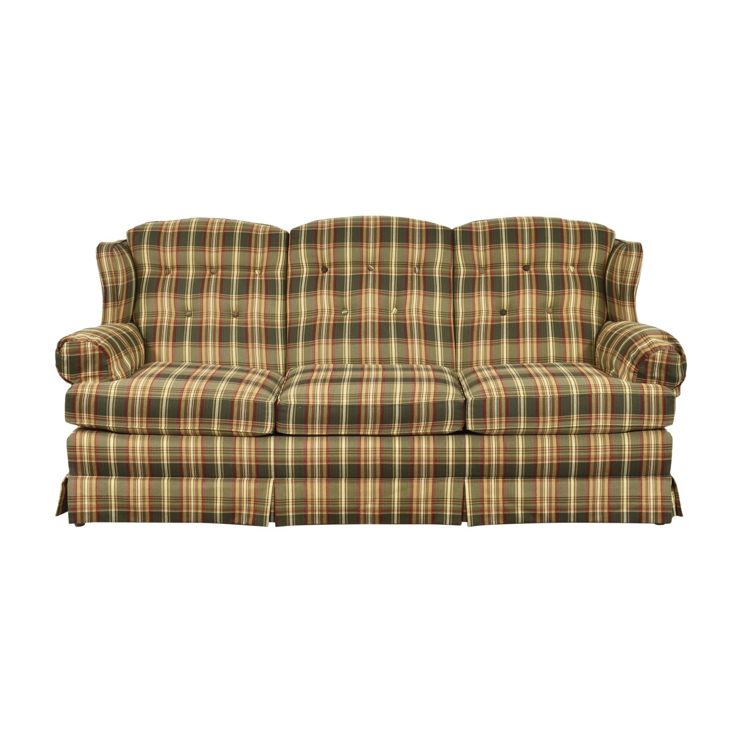 Traditional Plaid Sofa By Masterfield