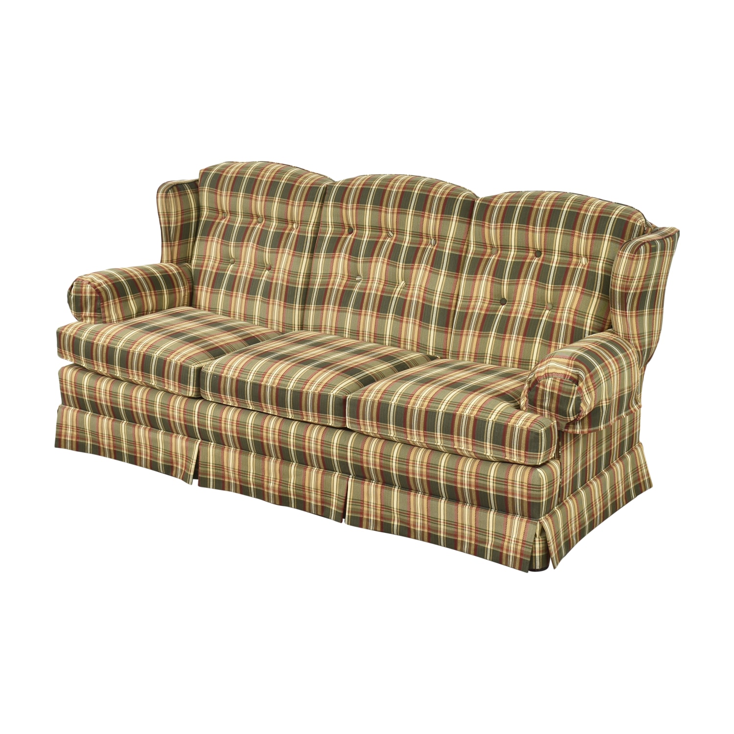 Traditional Plaid Sofa By Masterfield