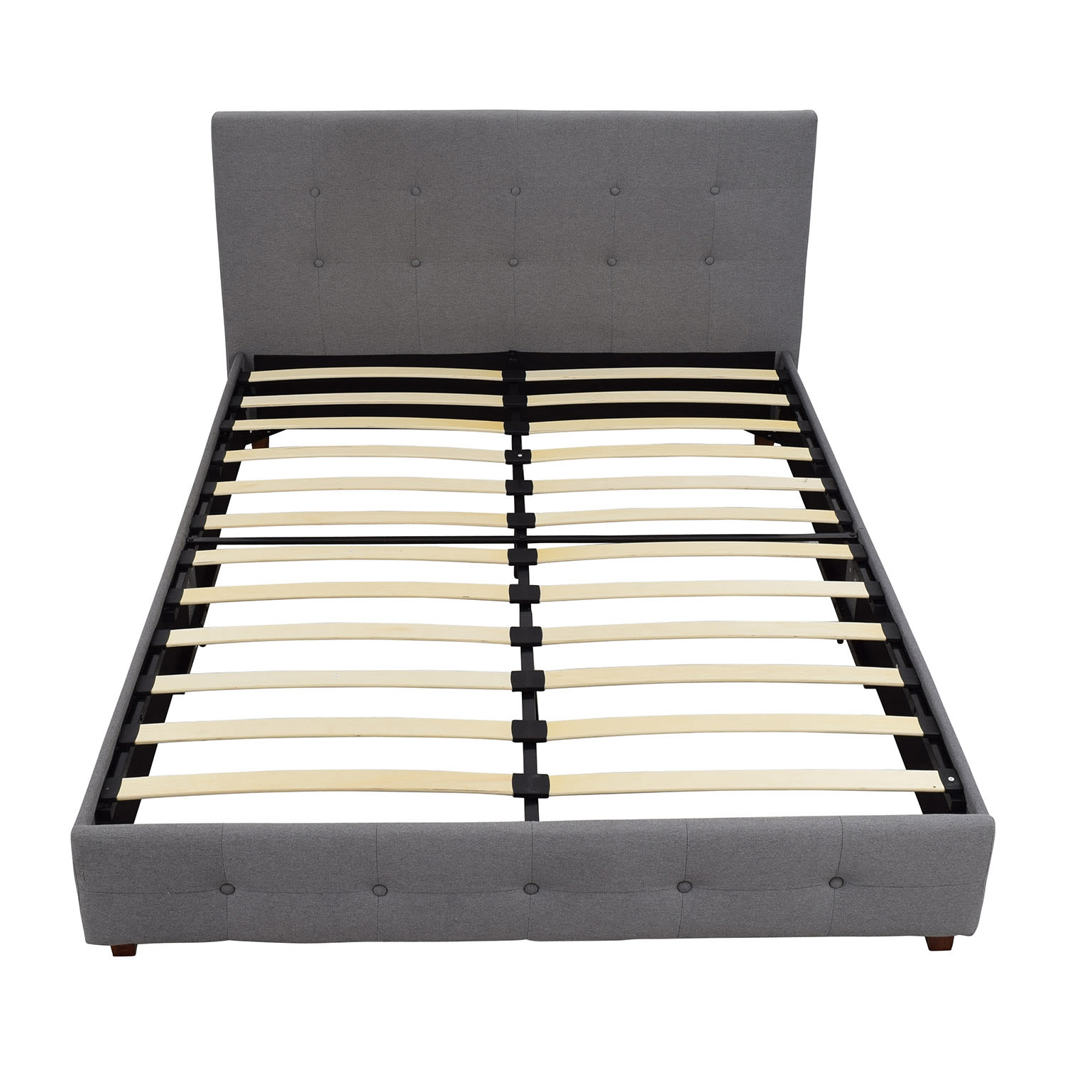 Dorel Home Furnishings Ryan Black Linen Upholstered Queen Bed