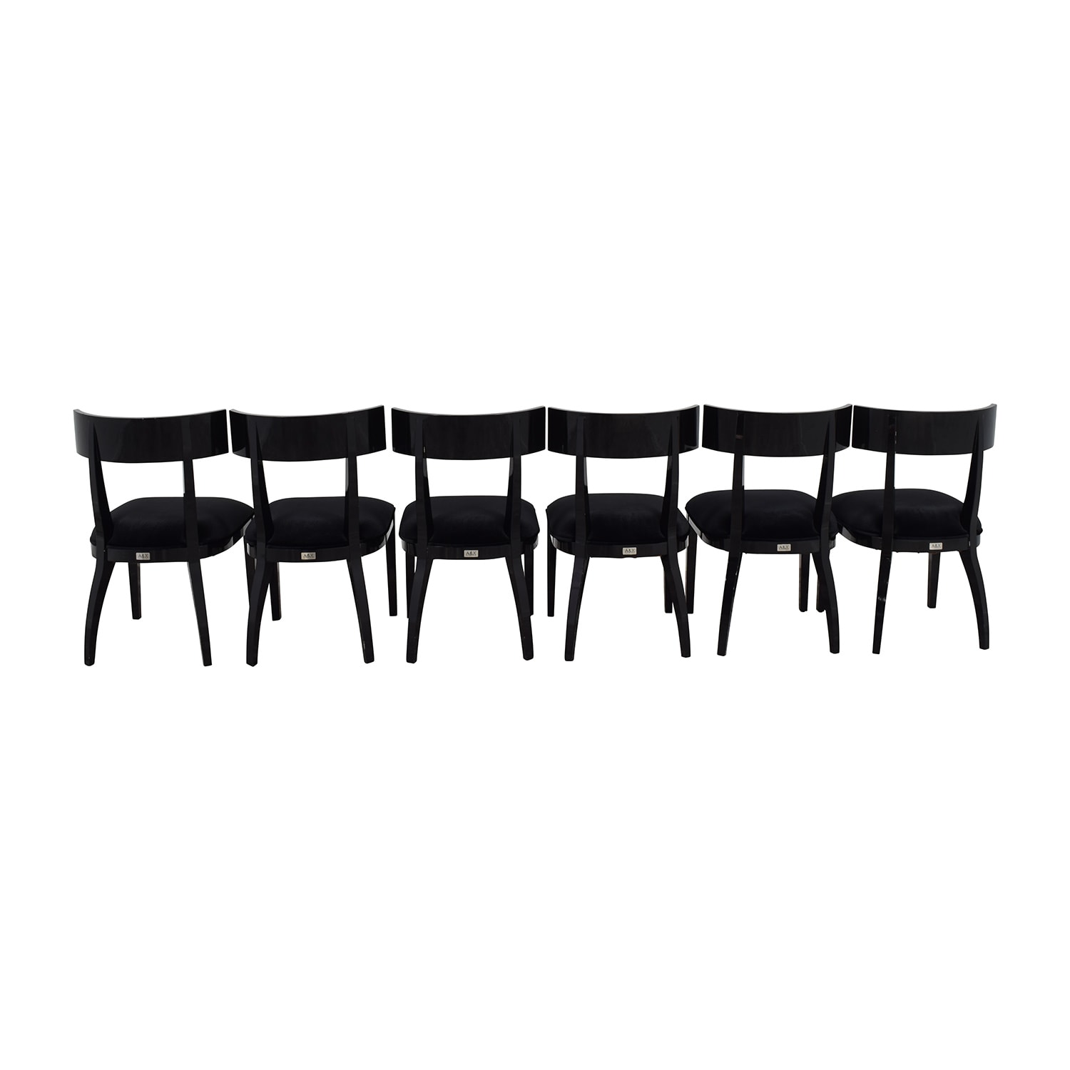 A & X Casa Luxury Collection A & X Casa Luxury Collection Art Deco Black Dining Chairs