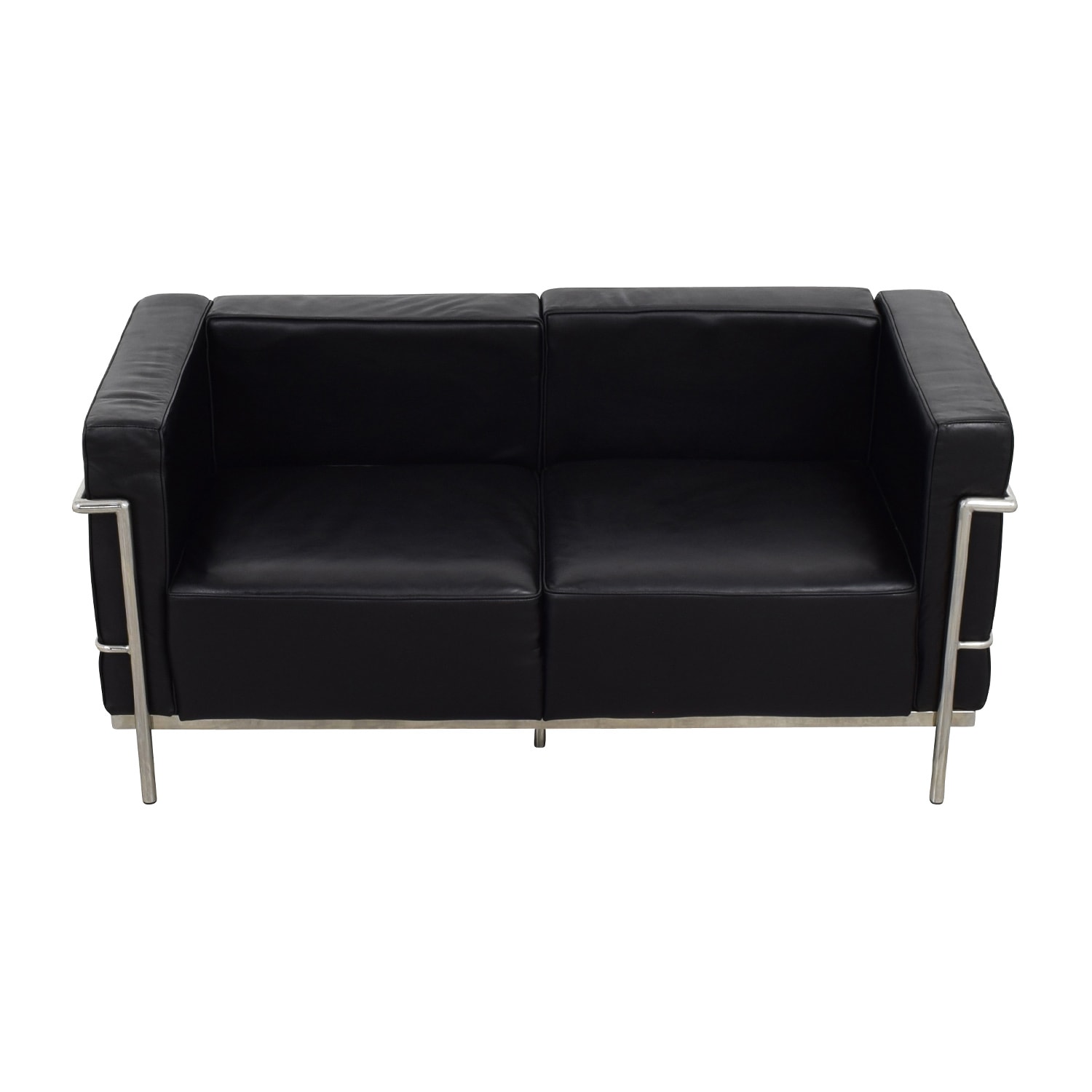 Modway Charles Black Leather Chaise Lounge