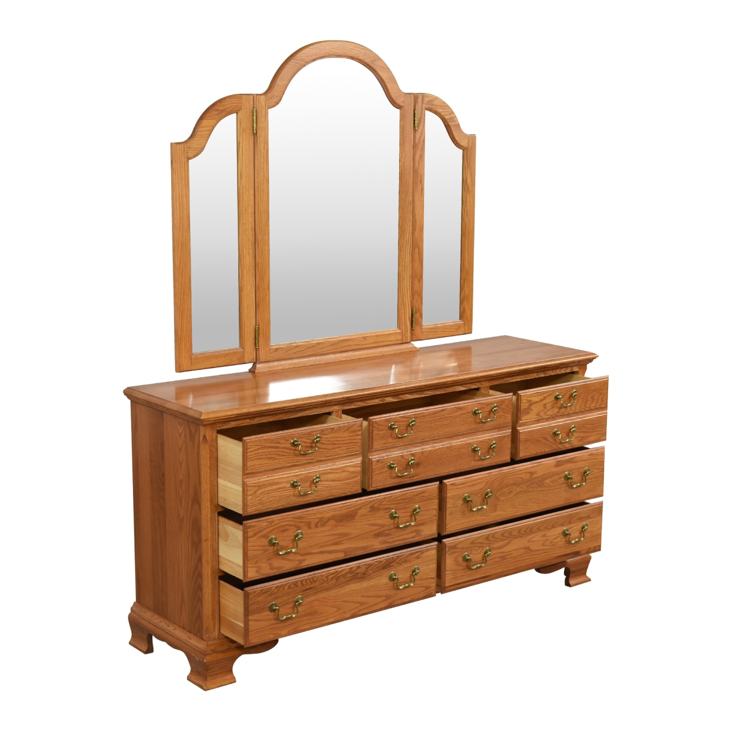 Pennsylvania House Pennsylvania House Dresser with Trifold Mirror  Dressers