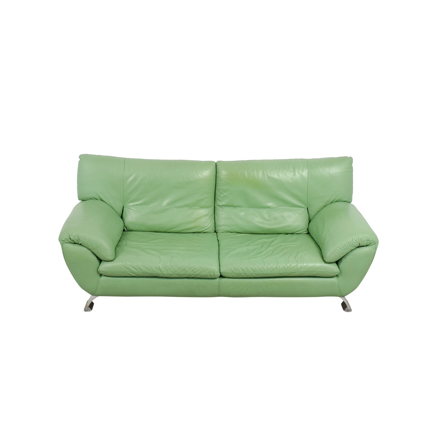 Nicoletti Nicoletti Green Leather Sofa Mint