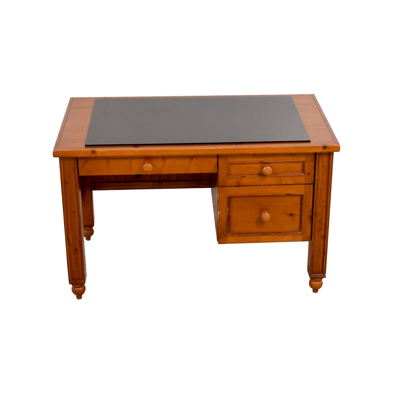 Real Solid Wood Desks For Home Office - Wooden Desks with Drawers.