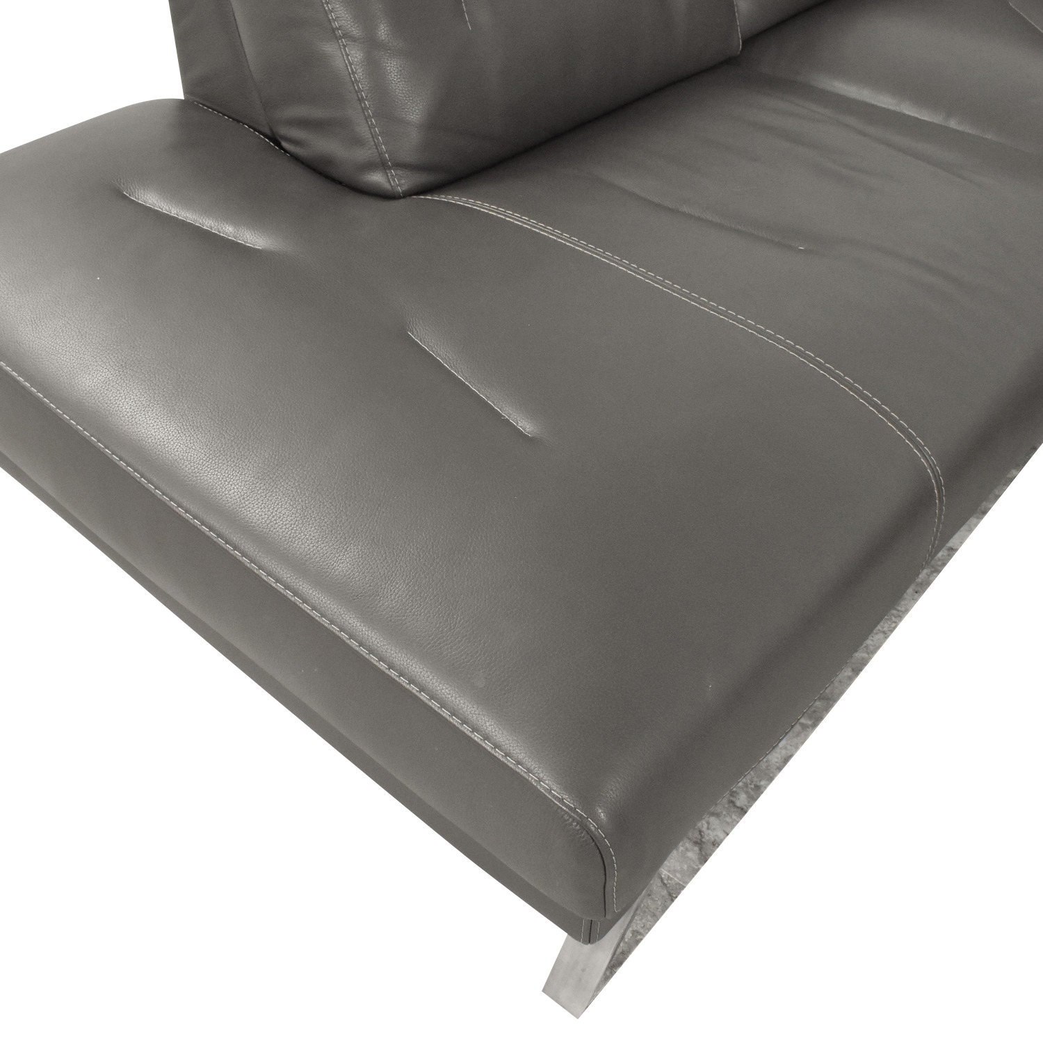 Roche Bobois Script Two Piece Leather Sectional