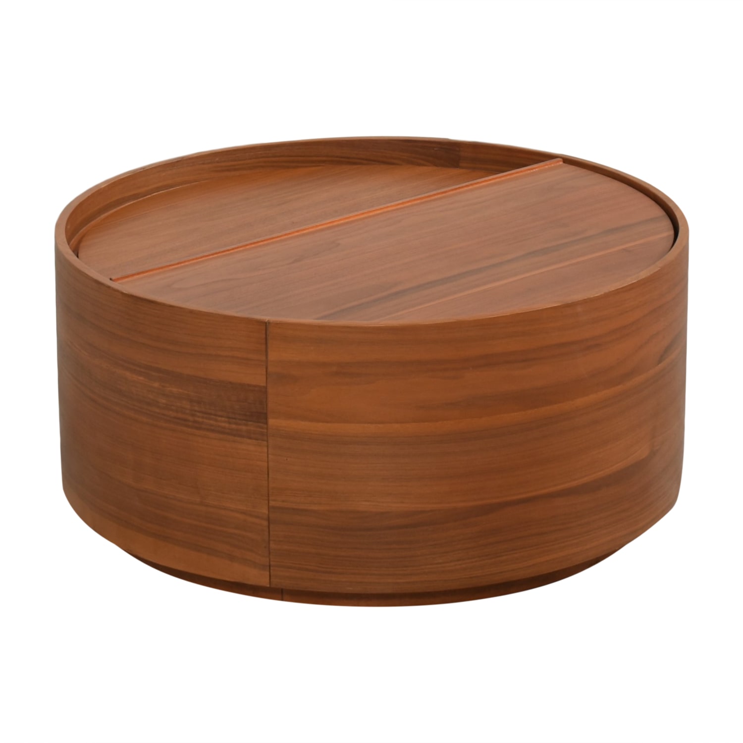 Volume Round Storage Drum Coffee Table, Modern Living Room Furniture