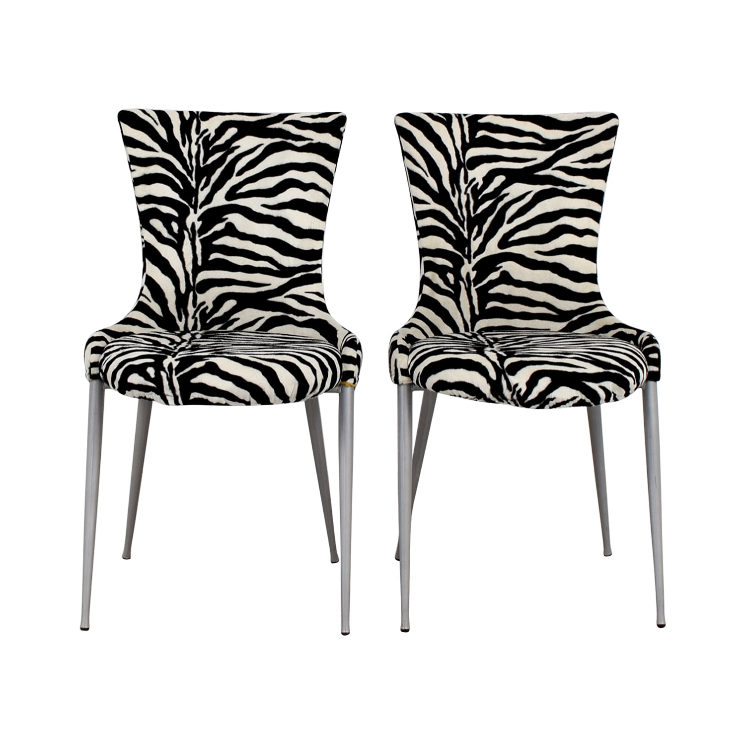 European Furniture Company Contemporary Zebra Dining Chairs sale