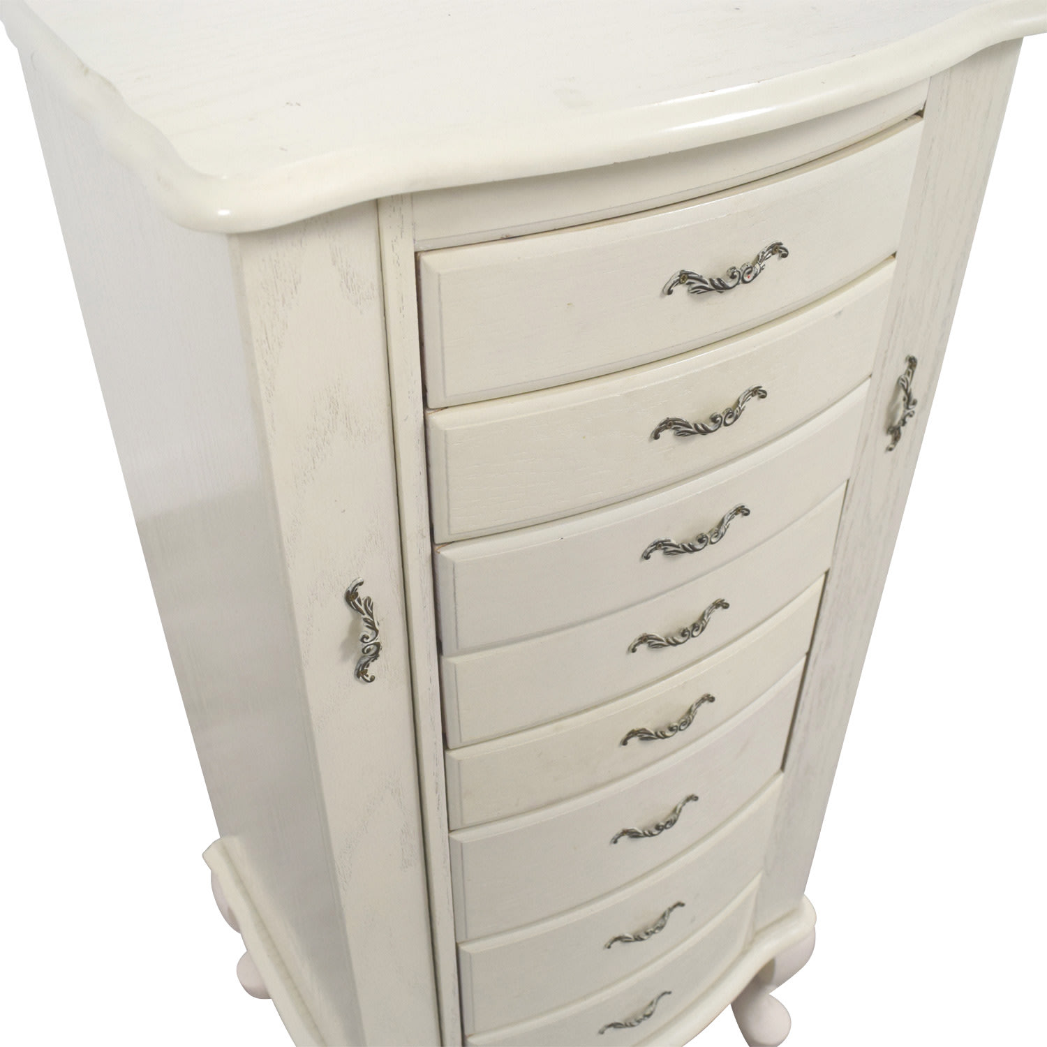 White Vintage Jewelry Armoire / Storage