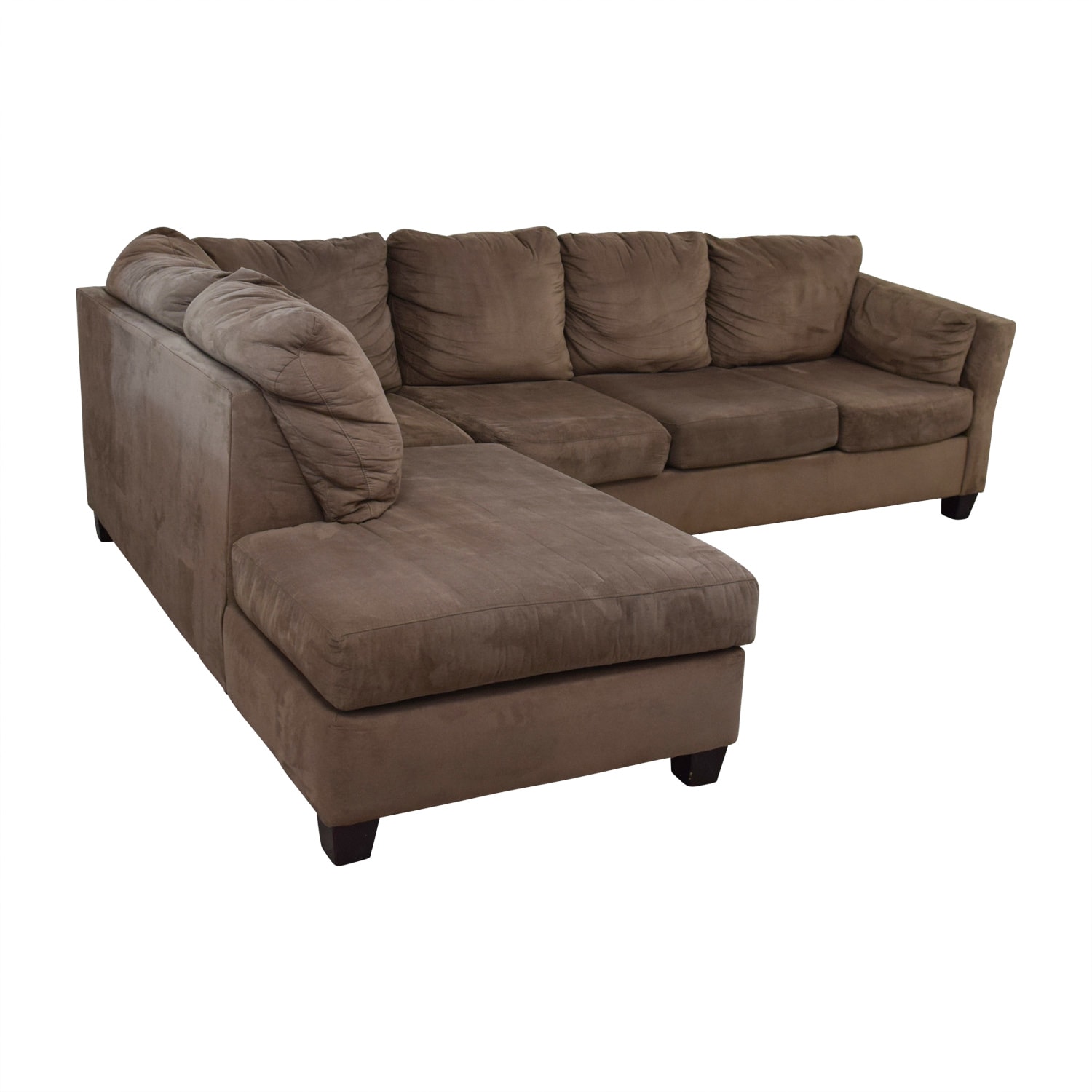 Bobs Furniture Bobs Furniture Brown Microfiber Sectional used