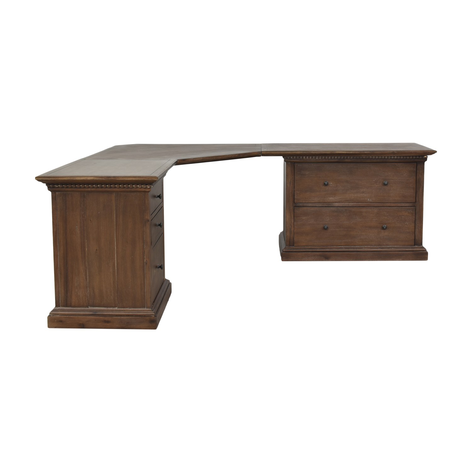 Custom Solid Hardwood Fulton L-Shaped Desk by James+James