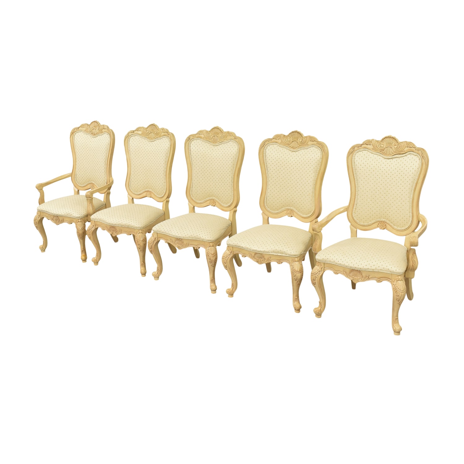 Set of Four Louis XV Style Upholstered Dining Chairs - Browse or Buy at  PAGODA RED