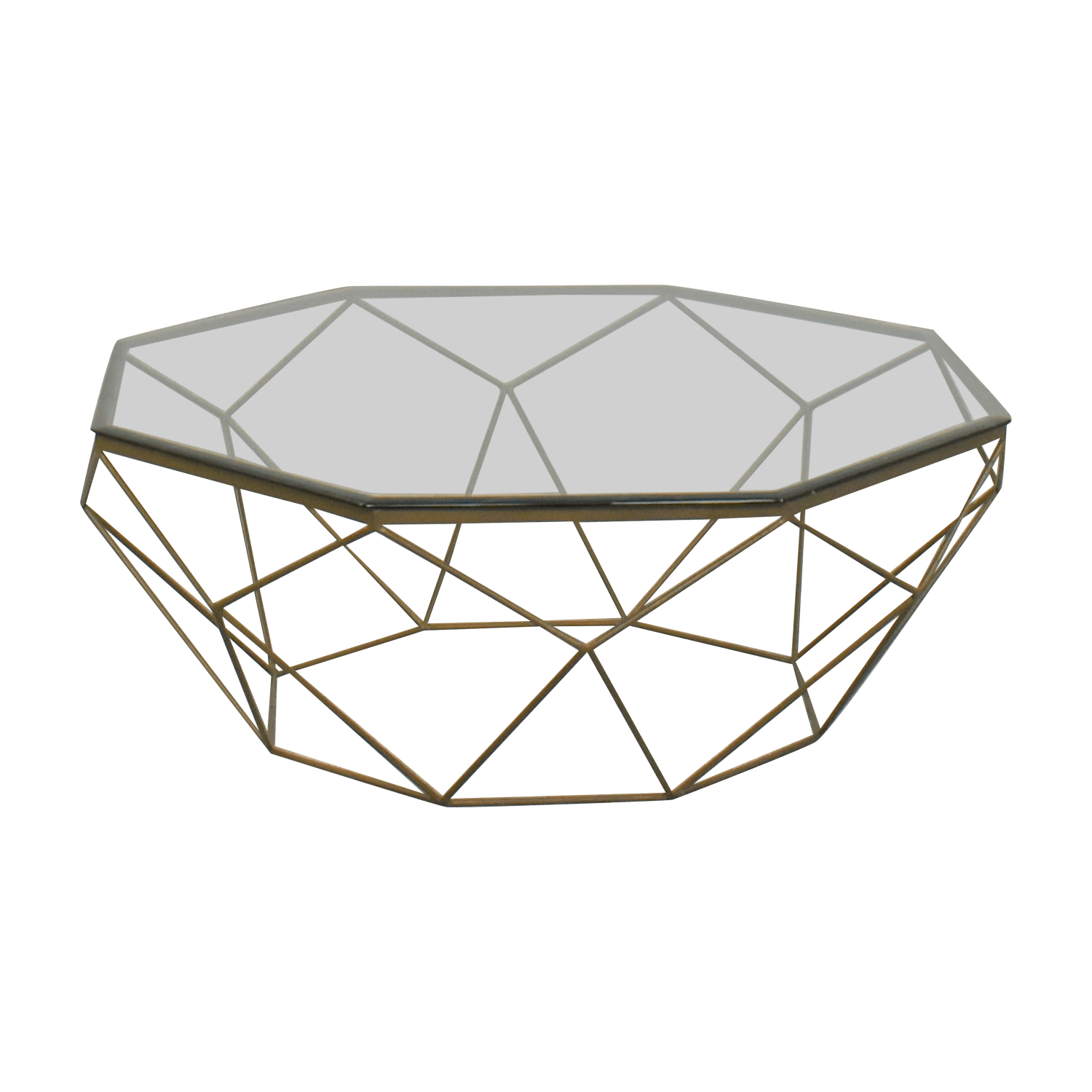 Simple Modern Gray Yellow and Black Geometric Coffee Table by