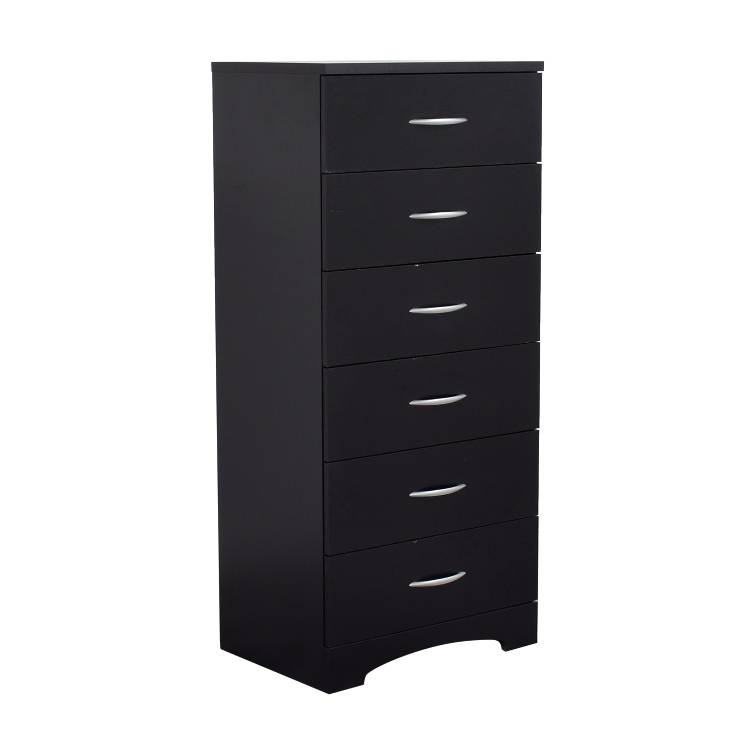 shop Black Six-Drawer Tall Dresser Dressers