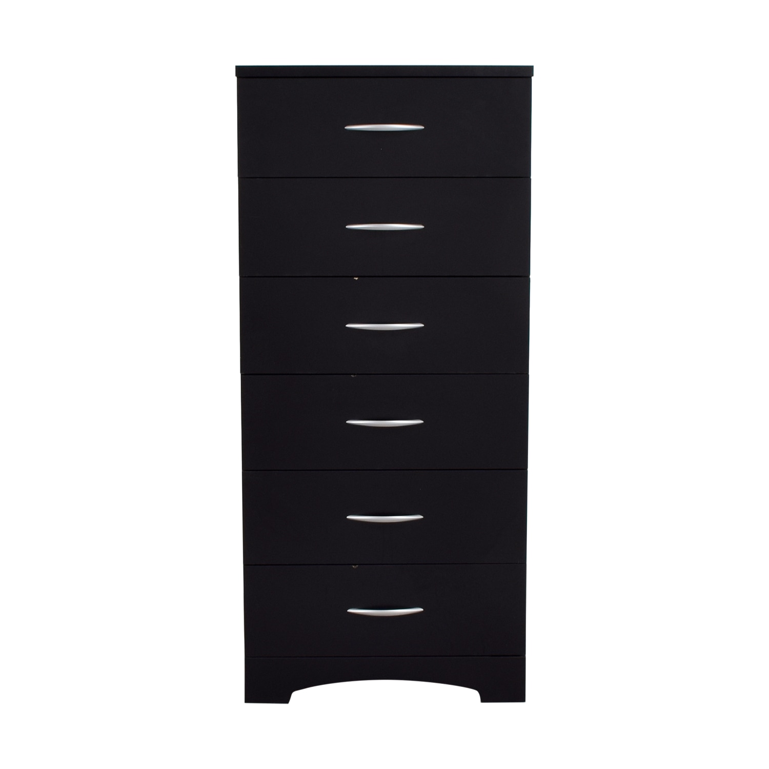 Black Six-Drawer Tall Dresser / Dressers
