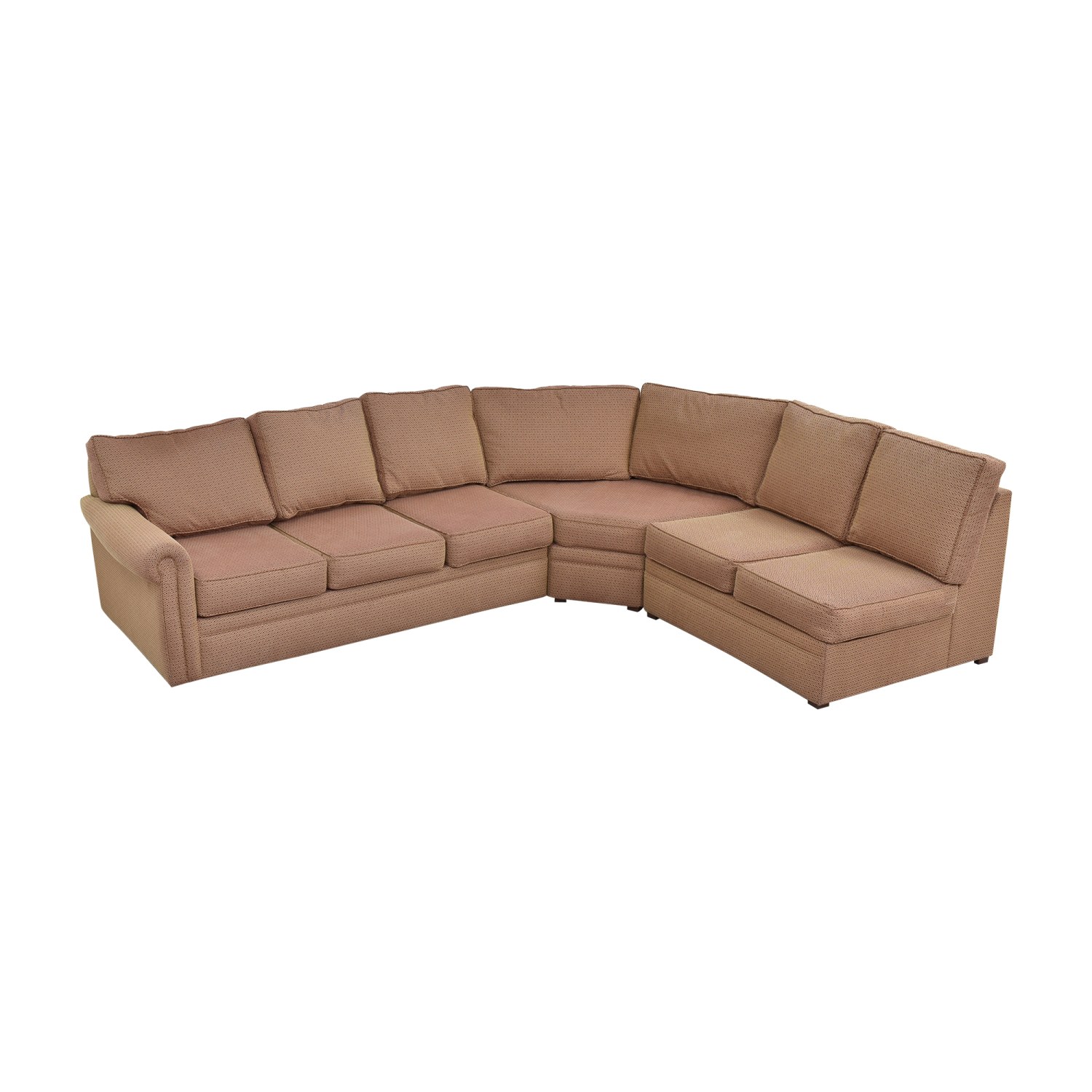 Neiman-Marcus Three Piece Tufted Leather Sectional Sofa at 1stDibs