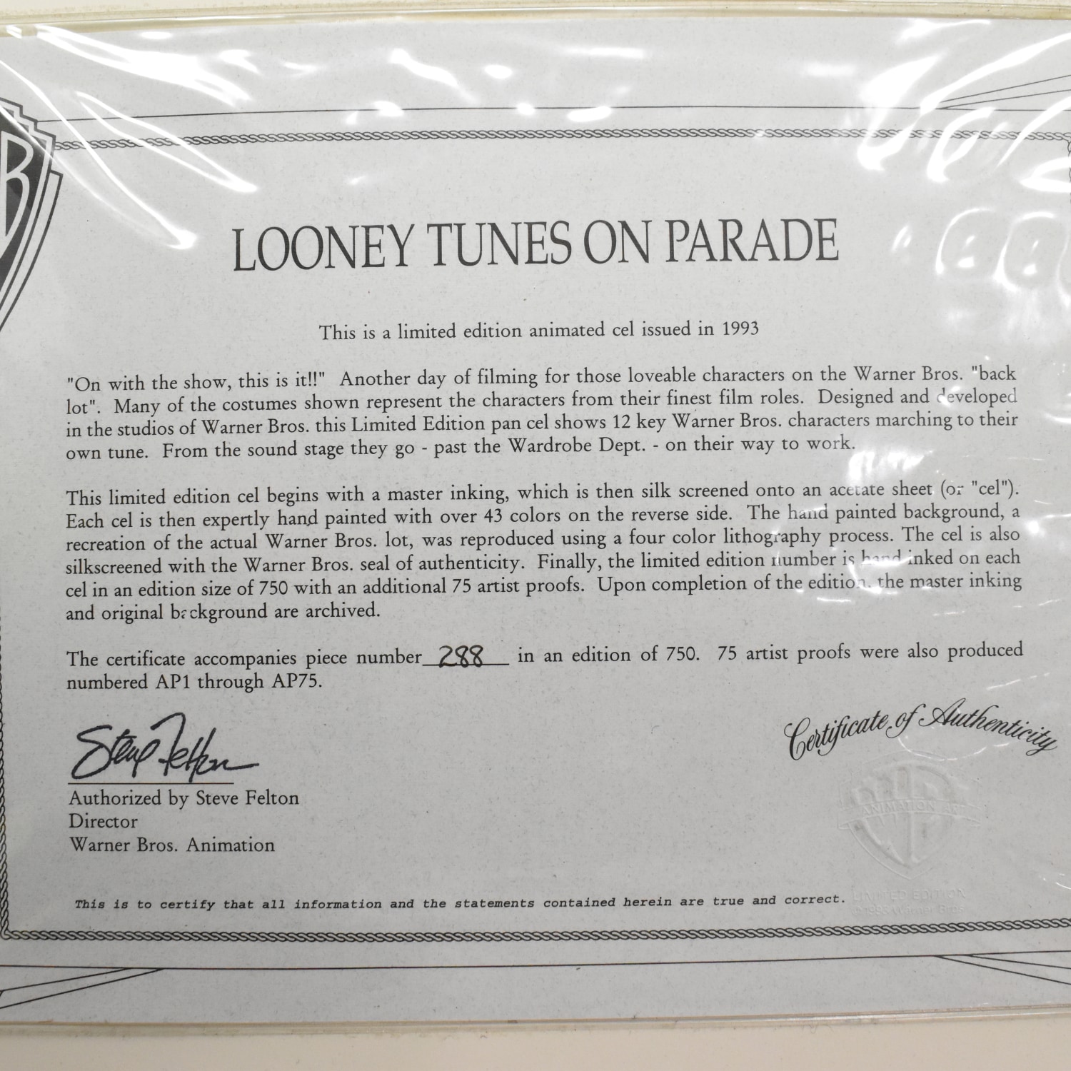 Looney Tunes On Parade - Limited Edition By Warner Bros. Studio