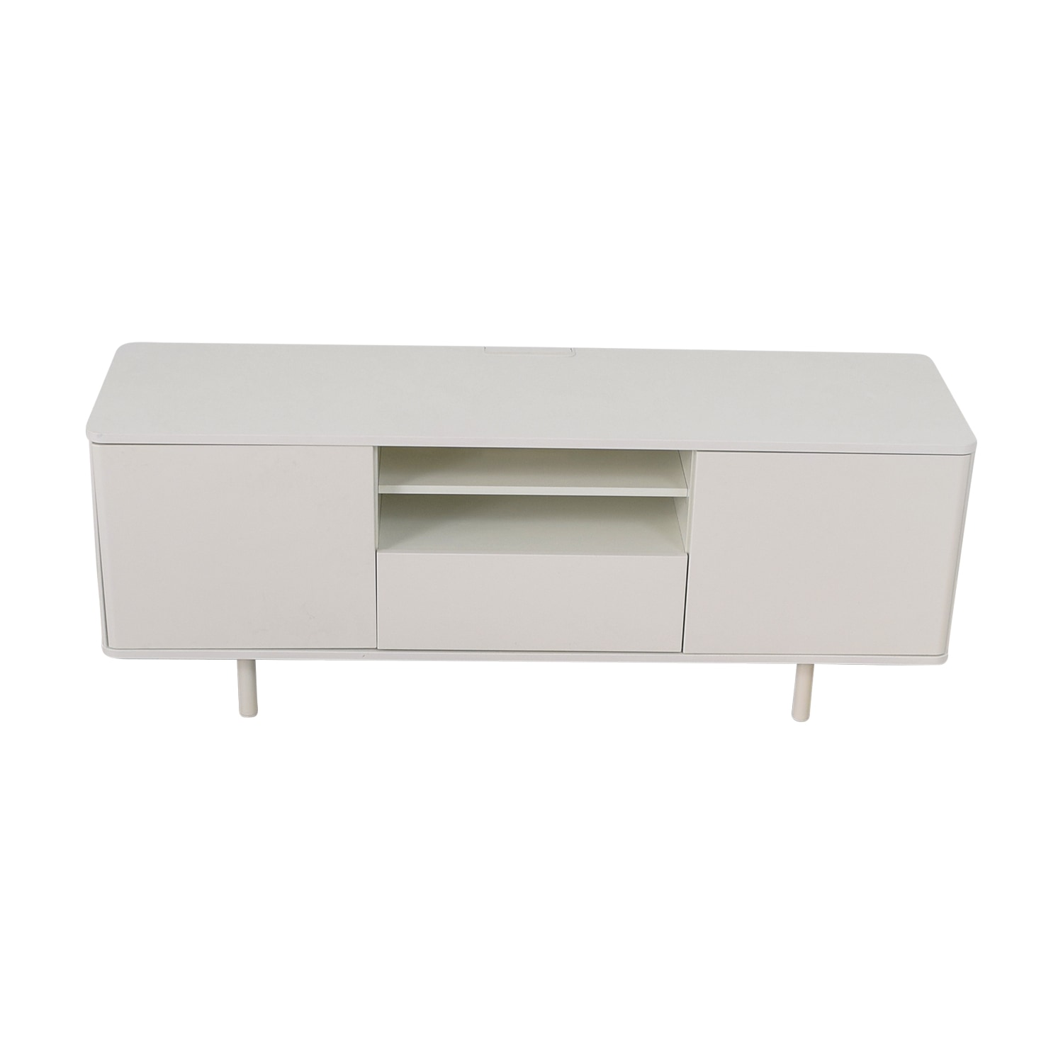 IKEA Mostorp High Gloss White Media Unit | 45% Off | Kaiyo