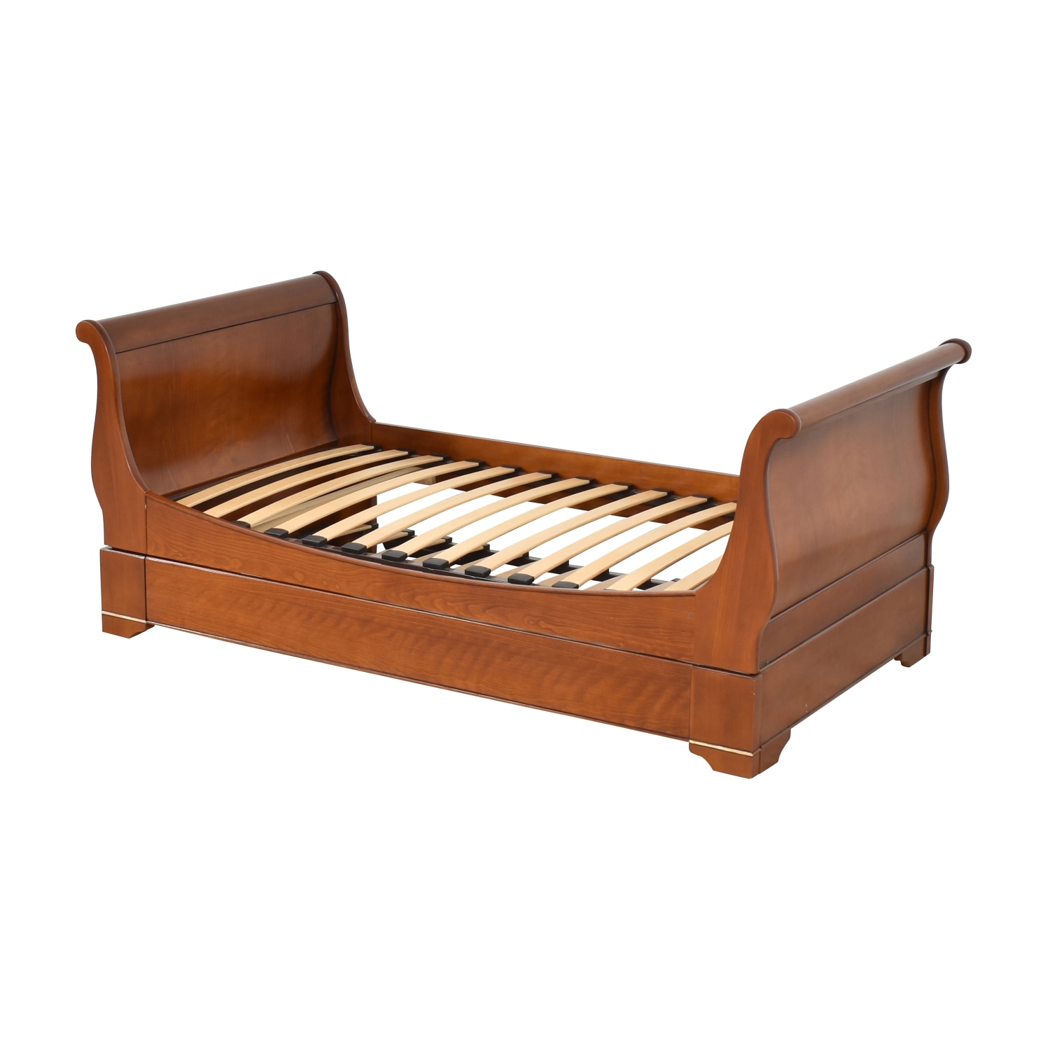 Grange French Louis Philippe Cherry Wood Queen Size Sleigh Bed at