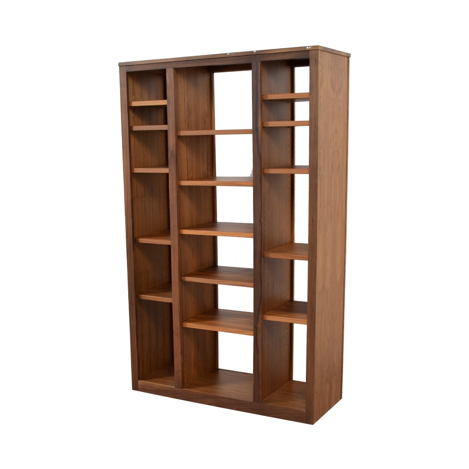 Room and Board Woodwind Walnut Double Open-Back Bookcase / Storage