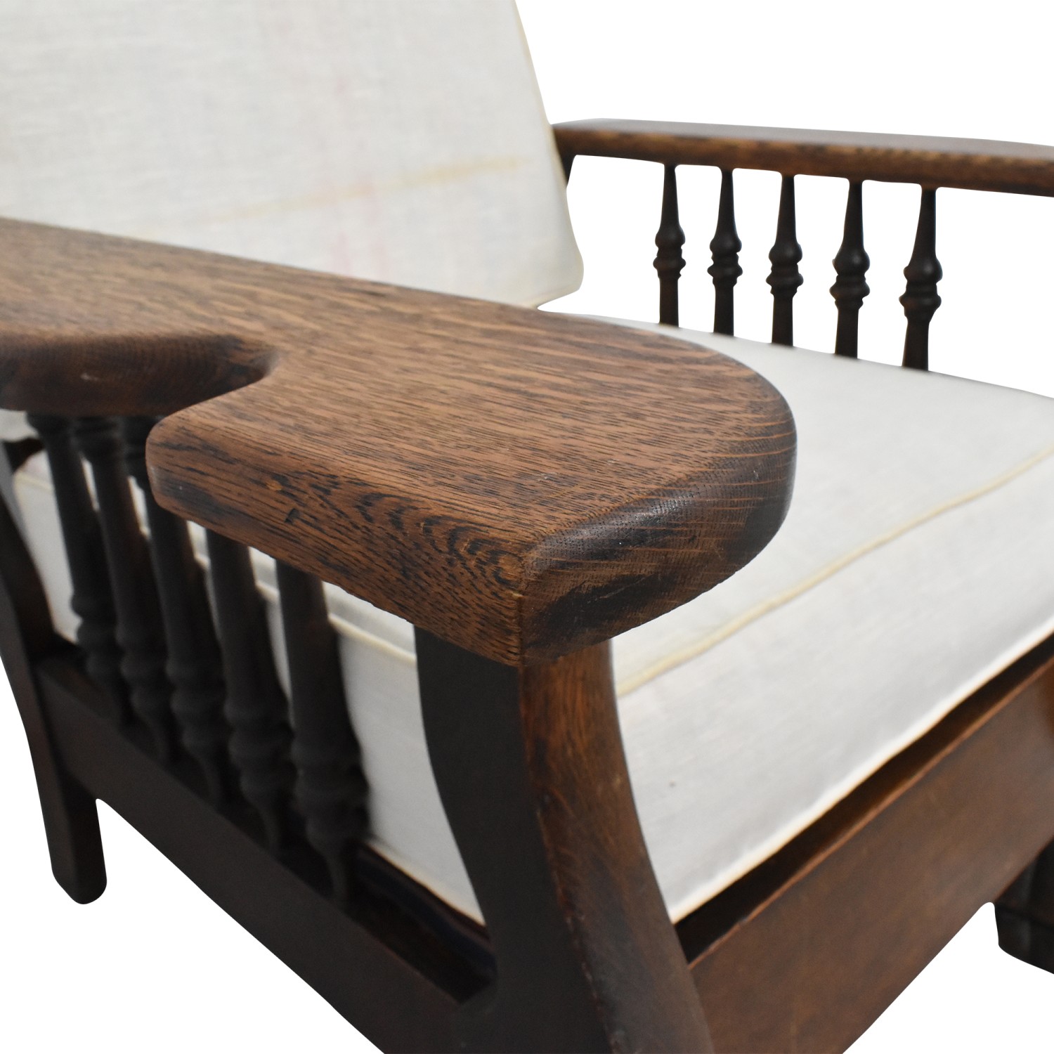 Arts & Crafts Antique Craftsman Morris Recliner Chair & Foot Rest, Streit