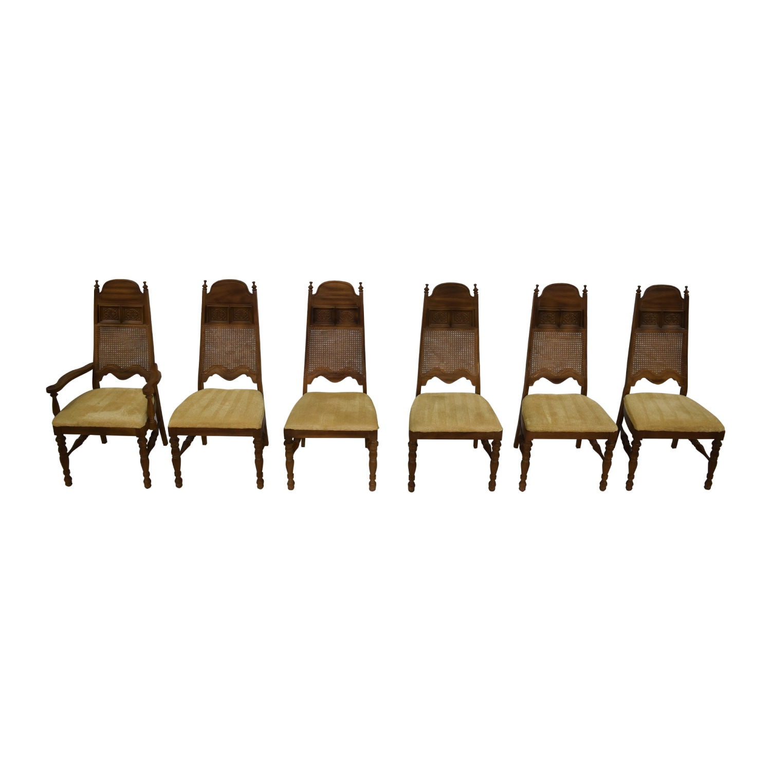 Vintage Regency Cane Back Dining Chairs | 73% Off | Kaiyo