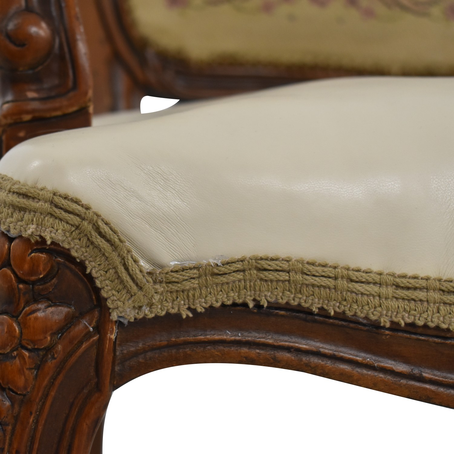 Louis Philippe-Style Floral Parlor Chair, 93% Off